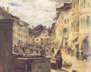 Albert Anker Market in Murten (nn02) china oil painting reproduction